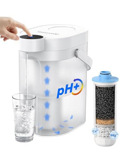 Waterdrop Alkaline Rechargeable Water Filter Dispenser, 6-Stage Instant Electric Powerful Pitcher, Healthy Mineralized A